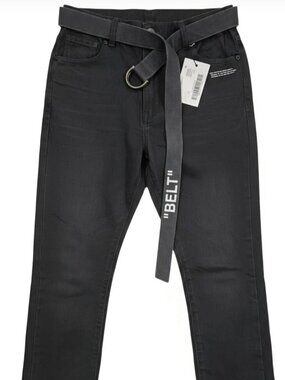 Off-White c/o Virgil Abloh Slim Low Crotch Jeans – Black – Size 32 – New With Ta